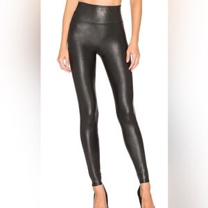 SPANX Black Faux Leather Leggings
